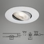 Kruhová - BRI 7602034 LED vestavné svítidlo 4,4 cm 3x 4,9 W 480lm chrom - BRILONER - foto 5