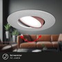 Kruhová - BRI 7597034 3ks sada LED vestavné svítidlo, 9 cm, 3x 4,9W, 480lm, matný chrom - BRILONER - foto 5