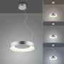Kruhová - LD 17075-21 KETO ANIKA LED závěsné svítidlo stříbrné ovládané přes aplikaci Tuya stmívatelné RGB+CCT RGB+2700-5000K - LEUCHTEN DIREKT / JUST LIGHT - foto 5
