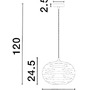 Koule - NV 9009257 Závěsné svítidlo EVLEEN matný černý kov a světle šedé sklo E27 1x12W 230V IP20 bez žárovky - NOVA LUCE - foto 5