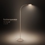 Stojací lampy - BRILO 1585011 Megg stojanová lampa - 12W, 800lm, LED, stmívatelná, nastavitelná, dotykový vypínač, béžová - BRILO - foto 5
