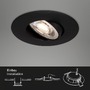 Kruhová - BRI 7048-035 3ks sada LED vestavné svítidlo, pr. 9 cm, nastavitelné, 5 W, černá - BRILONER - foto 5