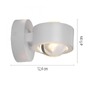Nepřímé osvětlení - LD 19331-16 Kolekce Schöner Wohnen LED nástěnné svítidlo CHIA, bílá, Up- &amp; Down Light, 3000K - JUST LIGHT - foto 5