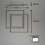 Hranatá - BRILO 3740-015 LED stropní svítidlo, 51,5 cm, 50 W, 5000 lm, černá mat - BRILO - foto 5