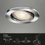 Kruhová - BRI 7147-038 3ks LED vestavné svítidlo, pr. 8,6 cm, 5 W, chrom - BRILONER - foto 5