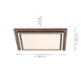 Hranatá - PN 6141-79 PALMA LED stropní svítidlo, imitace dřeva, stmívatelné, dálkový ovladač, CCT 2700-5000K - PAUL NEUHAUS - foto 5