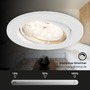 Kruhová - BRI 7219-036 3ks sada LED vestavné svítidlo, pr. 8,6 cm, 5 W, bílé - BRILONER - foto 5
