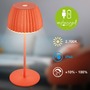 Stolní lampy dekorační - BRILO 7552012 Nabíjecí stolní lampa Riffle Mini - 20 cm, 1,5W, 150lm, bezdrátová, LED, stmívatelné, dotykový vypínač, oranžová - BRILO - foto 5