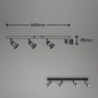 Bodová - BRI 2927-044 LED bodové svítidlo, 64 cm, 4x GU10, 4,9 W, 460 lm, antická stříbrná - BRILONER - foto 5