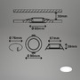 Kruhová - BRI 7992036 3ks sada LED vestavné bodové svítidlo – pr.90mm, ploché, 3W, 230V, neutrální bílá, bílé - BRILONER - foto 5