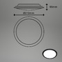 Kruhová - BRI 3766015 LED stropní svítidlo, 31 cm, 12W, 1250lm, černá - BRILONER - foto 5