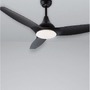 Ventilátory - NV 5267302 Stropní ventilátor se světlem SAMOA tělo z oceli matná černá a sklo 3ABS černé listy LED 18W 3000K - NOVA LUCE - foto 5