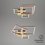 Hranatá - BRILO 3128-017 LED rám 75 cm 2x14W 1500lm zlatá - BRILO - foto 5
