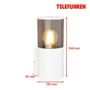 Nástěnná - TF 322206TF BRILONER TELEFUNKEN venkovní nástěnné svítidlo, voděodolné a prachotěsné, kouřové sklo, E27 patice, bílé 322206TF - foto 5