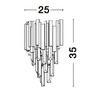 Dekorativní - NV 9050100 Nástěnné svítidlo GRANE zlatý kov a křišťál E14 2x5W 230V IP20 bez žárovky - NOVA LUCE - foto 5