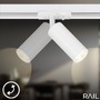 Lištové Briloner 230V - BRILO 8007016 LED spot 5,5W lištový systém 230V vysokonapěťový, stmívatelné, teplá bílá, 4x10 cm, bílý - BRILO - foto 5