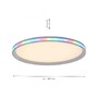 Kruhová - LD 15555-16 GALACTICA LED stropní svítidlo, bílé, CCT, RGB, dálkový ovladač, stmívatelné 2700-5000K - LEUCHTEN DIREKT / JUST LIGHT - foto 5