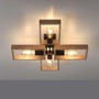 Hranatá - LD 15656-18 FRANKY LED stropní svítidlo, černá, dřevěný rám, kov, 4 ramenné - LEUCHTEN DIREKT / JUST LIGHT - foto 5