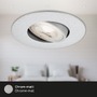 Kruhová - BRI 7146-014 Ultraploché LED vestavné svítidlo, pr. 9 cm, 4,9 W, matný chrom - BRILONER - foto 5