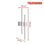 Nástěnná - TF 313004TF TELEFUNKEN LED venkovní svítidlo 47 cm 2x8W 960lm stříbrná - BRILONER - foto 5