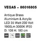 Kruhová - NV 86016805 Závěsné svítidlo VEGAS antický mosazný hliník a akryl LED 35W 3000K IP20 - NOVA LUCE - foto 5
