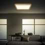 Hranatá - BRILO 7453314 Tava Wood LED stropní svítidlo, přímé a nepřímé osvětlení, ploché, imitace dřeva, 42x42 cm - BRILO - foto 5