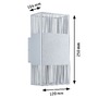 Nástěnná - P 71253 LED nástěnné svítidlo Tharin IP44 3000K 120x250mm 2x3,7W stříbrná - PAULMANN - foto 5