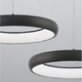 Kruhová - NV 8105620 Závěsné svítidlo ALBI černý hliník a akryl LED 32W 230V 3000K IP20 stmívatelné - NOVA LUCE - foto 5