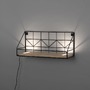 Dekorativní - LD 15277-18 BOARD LED nástěnné svítidlo, police 46x16x20cm, černá, tělo ze dřeva, teplá bílá, vypínač 3000K - LEUCHTEN DIREKT / JUST LIGHT - foto 5