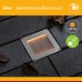 Zapuštěná - P 95743 Solární LED zemní svítidlo Sorea soumrakový senzor IP67 hranaté 100x100mm 2200K 0,1W 5lm 3,7V kov kartáčovaný ABS/polykarbonát/ocel - PAULMANN - foto 5