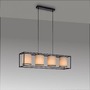 Podélná - LD 15305-18 RAVEN LED závěsné svítidlo látkové stínidlo 4 ramenné černá jednoduchý design - LEUCHTEN DIREKT / JUST LIGHT - foto 5