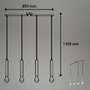 Vícečetná - BRI 4031-044 Retro závěsné svítidlo, 85 cm, bez 4x E27, max. 60 W, antická stříbrná - BRILONER - foto 5