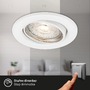 Kruhová - BRILO 7050-036 3ks sada LED vestavné svítidlo, pr. 8,6 cm, 5 W, bílé - BRILO - foto 5