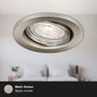 Kruhová - BRILO 7050-032 3ks sada LED vestavná svítidla, pr. 8,6 cm, 5 W, 460 lm, matný nikl - BRILO - foto 5