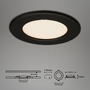 Kruhová - BRI 7053035 3ks sada LED vestavné svítidlo, pr. 11,5 cm, 6 W, 650 lm, černá (starý kód: BRI 7053-035) - BRILONER - foto 5