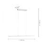 Podélná - PN 8375-55 Svítidlo závěsné PURE-LITE LED 100cm s nastavitelnou barvou světla 2700/3800/5000K a bezdotykovým stmívačem hliník - PAUL NEUHAUS - foto 5
