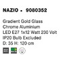 Koule - NV 9080352 Závěsné svítidlo NAZIO zlaté sklo s přechodem chromovaný hliník E27 1x12W 230V IP20 bez žárovky - NOVA LUCE - foto 5