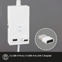Bodová - BRI 2175016 Justra lampa na čtení, nastavitelná, 2x USB porty, bílá - BRILONER - foto 5