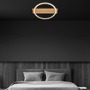 Kruhová - BRILO 3908014 Kada LED stropní svítidlo, dekor dřeva, teple bílé světlo, oválné 34x30 cm, černá/dřevo - BRILO - foto 5