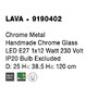 Koule - NV 9190402 Závěsné svítidlo LAVA chromovaný kov ručně vyrobené chromové sklo E27 1x12W 230V IP20 bez žárovky - NOVA LUCE - foto 5