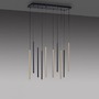 Vícečetná - PN 2110-18 FLUTE LED závěsné svítidlo černá matná mosaz 10 ramenné stmívatelné paměťová funkce SimplyDim 3000K - PAUL NEUHAUS - foto 5