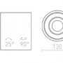 Downlight - RED R10454 COLES náklopný downlight sádrová 230V GU10 50W - RED - DESIGN RENDL - foto 5