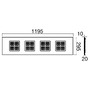 Hranatá - LA 1010580 PAVANNO 1200/300 45 830/840/850 BK WH UGR19 - BIG WHITE (SLV) - foto 5