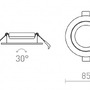 Kruhová - RED R14237 JADE DIMM TO WARM zápustná černá 230V LED 6W 60° 3000 - 2000K - RED - DESIGN RENDL - foto 5