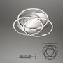 Kruhová - BRI 3248018 LED stropní svítidlo, pr. 52,5 cm, 56 W, hliník-chrom (starý kód: BRI 3248-018) - BRILONER - foto 5