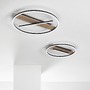 Dekorativní - FAN I-AZIMUTH-PL40 Stropní LED svítidlo Azimuth, černé/dřevo, 26 W, 3290 lm, CCT, 39,5 x 6,3 cm - FANEUROPE - foto 5