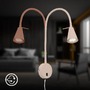 Bodová - BRI 2082011 Tusa Bett lampa na čtení - 4,7W, 400lm, LED, vypínač, nastavitelná, béžová - BRILONER - foto 5