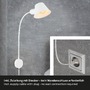 S ramenem - BRI 2089-016 Noční lampička 55 cm 1x E27 10W bílé - BRILONER - foto 5