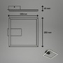 Hranatá - BRILO 3780015 LED stropní svítidlo, 26,5 cm, 14W, 400lm, černá - BRILO - foto 5