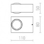 Nástěnná - RED R12832 KORSO II nástěnná černý elox 230V LED 2x3W 120° IP54 3000K - RED - DESIGN RENDL - foto 5